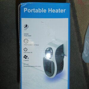 Plug In Space Heater ~500w~Auto Power Off~